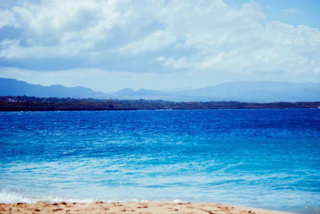 This image displays the sea in Puerto Plata.

In the article: The best rock'n'roll cruises around the world, including Rock the Boat Cruise, Full Metal Cruise, The Rock Boat, 70000 Tons of Metal, Shiprocked, Rock Legends Cruise, The 80s Cruise.