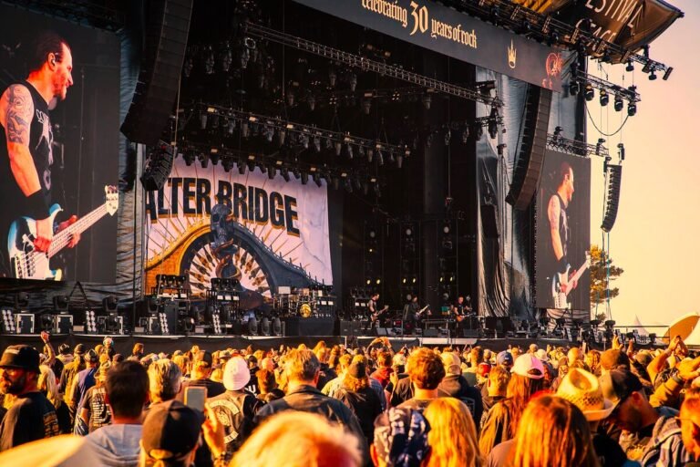 This image displays Alter Bridge at Sweden Rock Festival 2023. Photo credit: Maria Johansson.