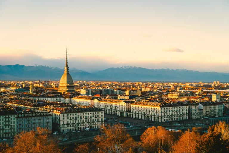 This image displays city view of Turin, Italy. in article: best live music clubs in turin, italy.