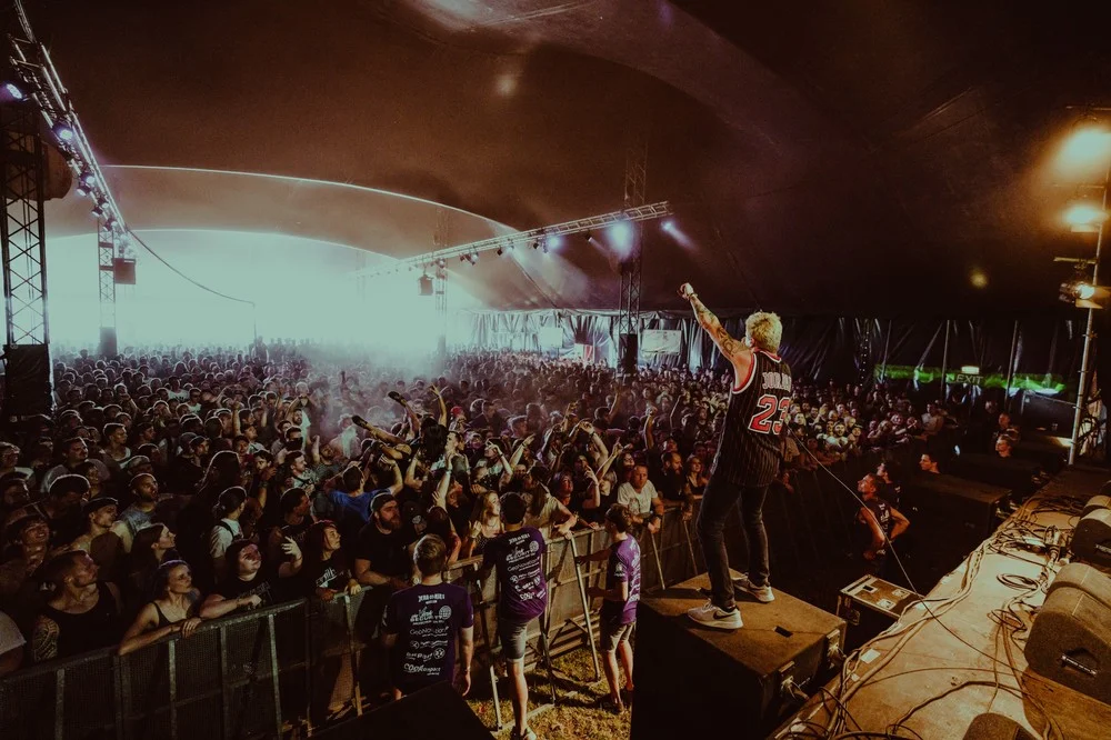 This image displays people and artist at Jera on air festival. in article: best metal and rock festivals in the netherlands.